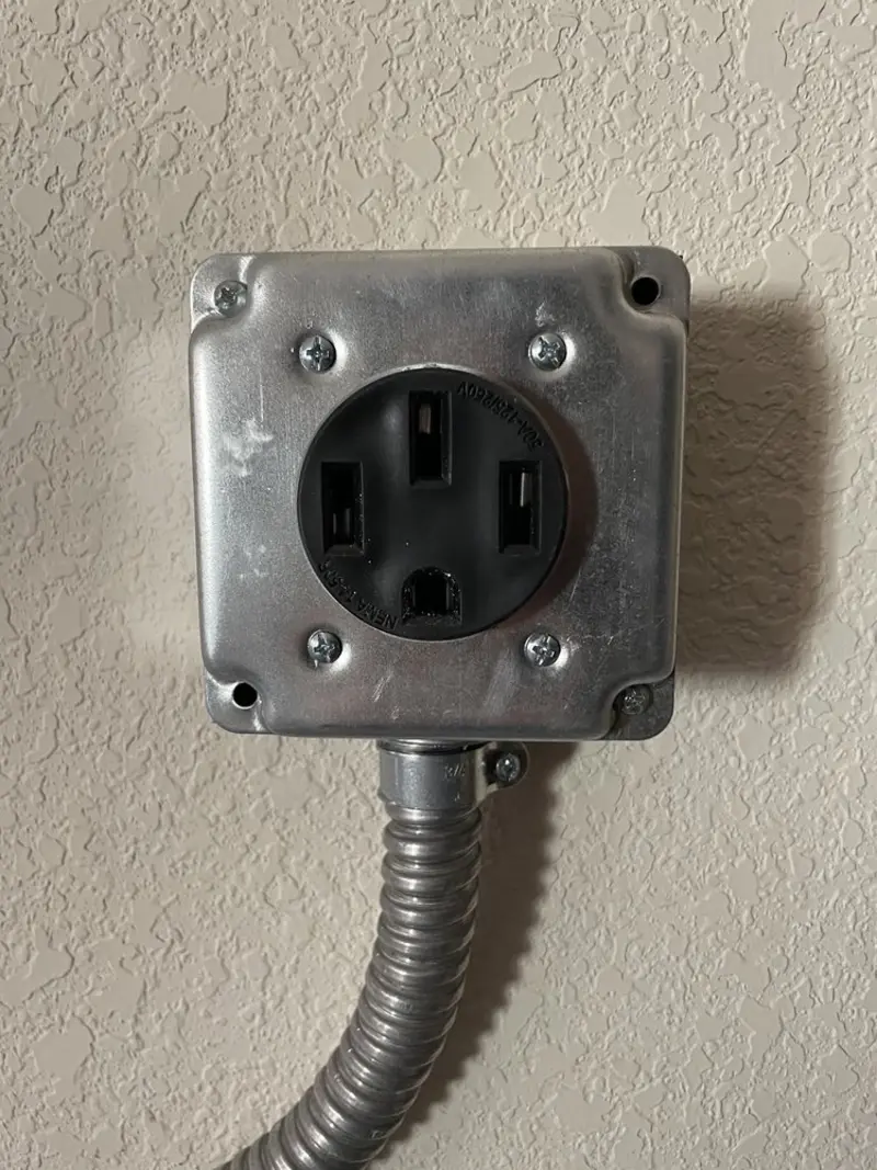 NEMA 14-50 outlet installed for Smart Home Electrical in Ontwa